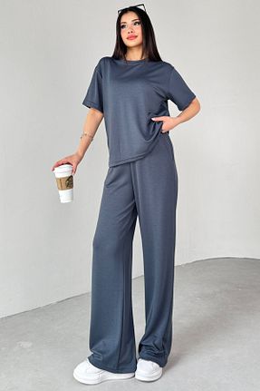 ست بالاتنه و پائین تنه طوسی زنانه پنبه ای Cappmoda - کد 931908425