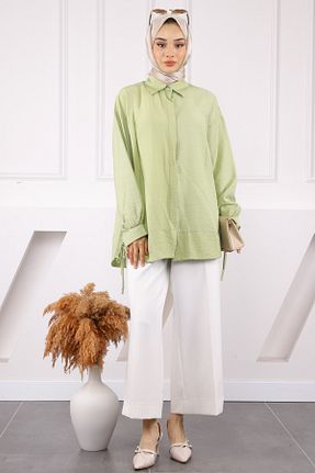 پیراهن حجاب خاکی زنانه رگولار İmajButik - کد 931957494