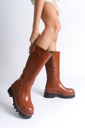 چکمه قهوه ای زنانه چرم مصنوعی Capone Outfitters - کد 872374180