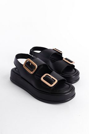 صندل مشکی زنانه پاشنه پر Capone Outfitters - کد 809816116