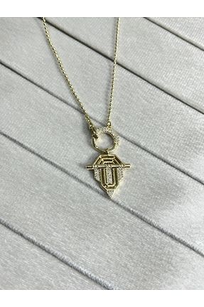 گردنبند استیل ( فولاد ) زرد زنانه استیل ضد زنگ JANRA WORLD - کد 931972964