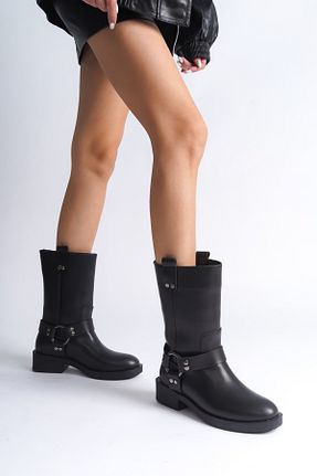 بوت / نیم بوت مشکی زنانه چرم مصنوعی Capone Outfitters - کد 872374938
