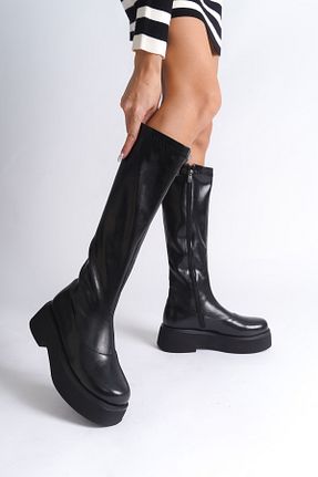 بوت / نیم بوت مشکی زنانه چرم مصنوعی Capone Outfitters - کد 871053113
