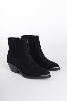 بوت / نیم بوت مشکی زنانه چرم مصنوعی Capone Outfitters - کد 875971715