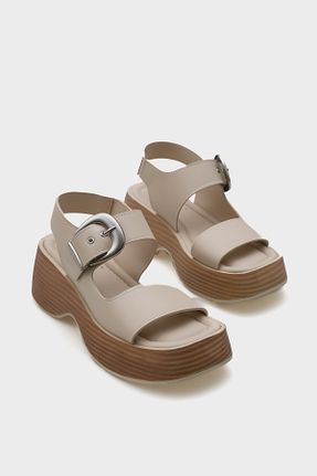 صندل قهوه ای زنانه پاشنه پر Capone Outfitters - کد 905742983