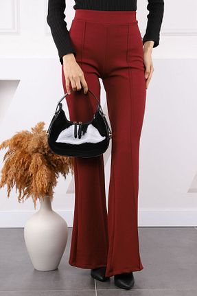 شلوار حجاب زرشکی زنانه مخلوط پلی استر İmajButik - کد 931960337