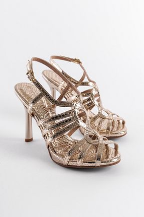 صندل طلائی زنانه پاشنه نازک Capone Outfitters - کد 785859834