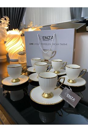 فنجان قهوه سفید 6 نفره Enza - کد 901426480