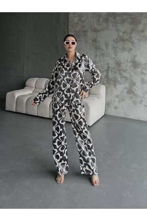 ست بالاتنه و پائین تنه مشکی زنانه بافتنی ADENLİNA - کد 931997742