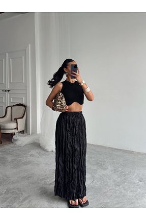 دامن مشکی زنانه پنبه ای mydukkan.co - کد 931989184