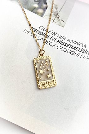 گردنبند استیل ( فولاد ) زرد زنانه استیل (فولاد) roshel - کد 931991735