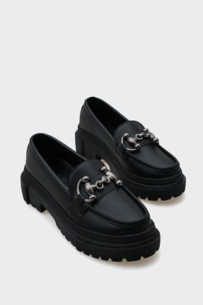 کفش لوفر مشکی زنانه چرم مصنوعی Capone Outfitters - کد 874955343
