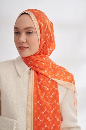 شال نارنجی زنانه پلی استر ARMANDA - کد 932004626
