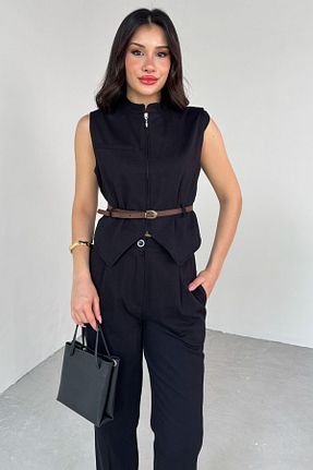 ست بالاتنه و پائین تنه مشکی زنانه پلی استر Cappmoda - کد 932015897