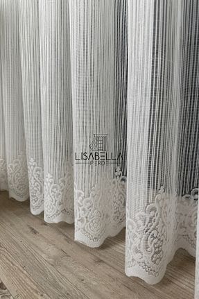 پرده توری سفید ریل دار LisabellaHome - کد 932018733