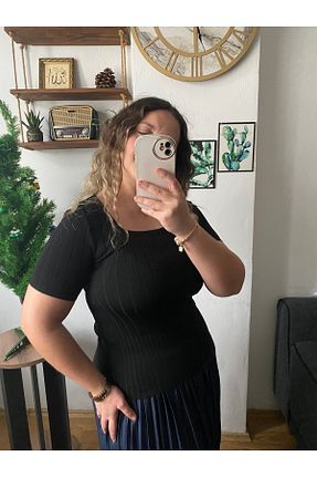 بلوز مشکی زنانه ساده Tisya butik - کد 932018630