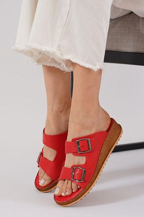 دمپائی خانگی قرمز زنانه پاشنه تخت Moda Pie - کد 932032283