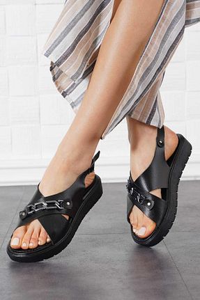 دمپائی خانگی مشکی زنانه پاشنه تخت Moda Pie - کد 932707723