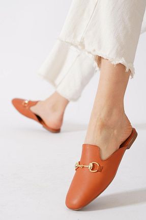 دمپائی خانگی قهوه ای زنانه چرم خالص Moda Pie - کد 932032266
