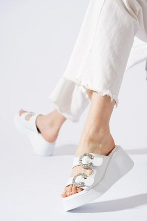 دمپائی خانگی سفید زنانه پاشنه تخت Moda Pie - کد 932032288