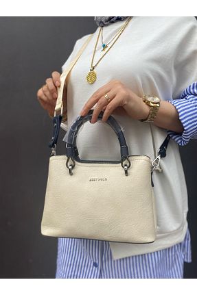 کیف دوشی سفید زنانه پارچه ای H&D COLLECTİON - کد 932024698