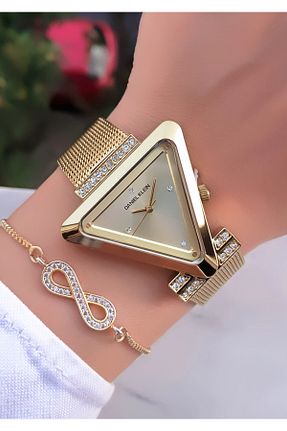 ساعت مچی زرد زنانه 36-40 میلی متر Daniel Klein - کد 921846000