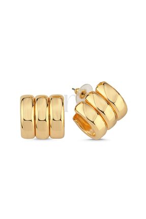 گوشواره استیل (فولاد) طلائی زنانه استیل (فولاد) VenüsDesign - کد 759463344