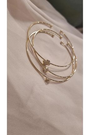 دستبند استیل (فولاد) زرد زنانه استیل (فولاد) AKSESUARIM - کد 932858061