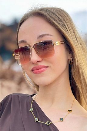 عینک آفتابی قهوه ای زنانه UV400 TAKIPORT - کد 932045744