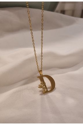 گردنبند استیل ( فولاد ) زرد زنانه استیل (فولاد) AKSESUARIM - کد 932060210