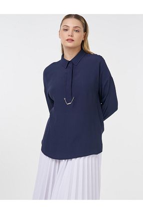 پیراهن حجاب سرمه ای زنانه رگولار Kayra - کد 932067982