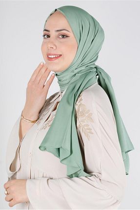 شال سبز زنانه پلی استر Alvina - کد 798335237