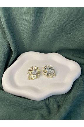 گوشواره استیل (فولاد) زرد زنانه استیل ضد زنگ Fam&Co Jewelry - کد 932075741