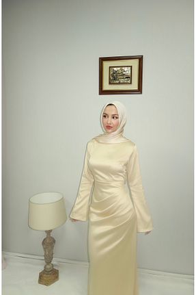 شال بژ زنانه میکرو ساتن FASHION - کد 857274272