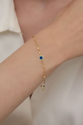 دستبند طلا زرد زنانه 14 عیار Altınkesesi - کد 929616861