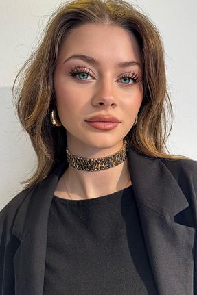 گردنبند جواهر رنگی زنانه فلزی Takıştır - کد 932090893