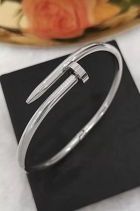 دستبند استیل (فولاد) طوسی زنانه استیل (فولاد) CAM - کد 932092687