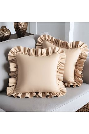 کوسن و روکش کوسن بژ پلی استر Bc Home - کد 792748674