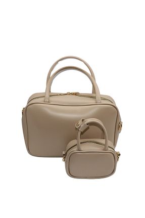 کیف دوشی بژ زنانه چرم مصنوعی VAZIRADK - کد 932102843