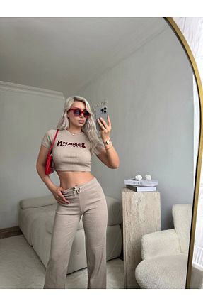 ست بالاتنه و پائین تنه رنگی زنانه بافتنی Zora Butik - کد 932101498
