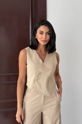 ست بالاتنه و پائین تنه بژ زنانه بافتنی Ortaya Çık - کد 932108945