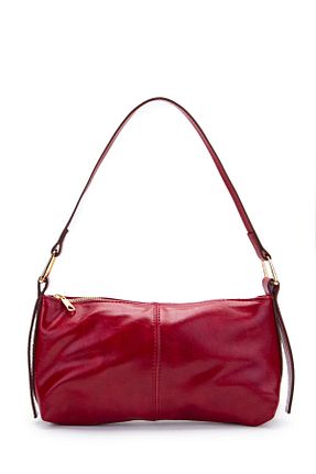 کیف دوشی زرشکی زنانه چرم مصنوعی minebag - کد 932146236