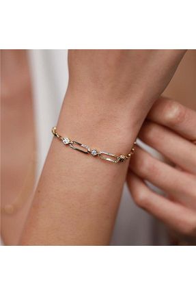 دستبند طلا طلائی زنانه 14 عیار Siena - کد 932155972