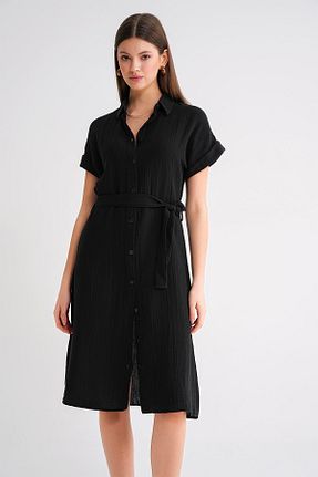 لباس مشکی زنانه بافتنی Mixray - کد 932162022