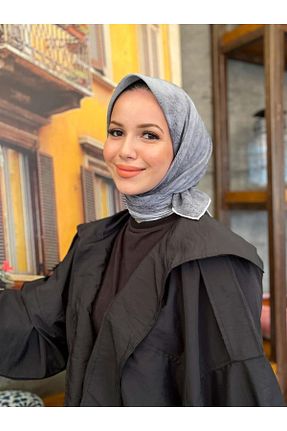 روسری طوسی پلی استر Sultan Eşarp - کد 753412554