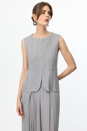 بلوز طوسی زنانه ساده Ekol - کد 932172463