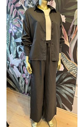 ست بالاتنه و پائین تنه طوسی زنانه پنبه ای Büşra Butik - کد 932183912