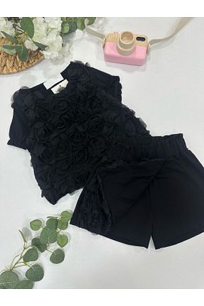 ست بالاتنه و پائین تنه مشکی بچه گانه رگولار ChibuumKids - کد 932884303