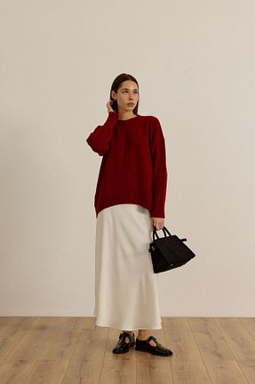 دامن سفید زنانه بافتنی Beju be - کد 932187087
