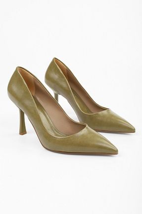 کفش استایلیتو سبز پاشنه نازک Shoeberry - کد 932192737